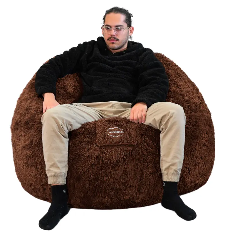 Pouf Géant Fourrure - 120 Cm - Banabag