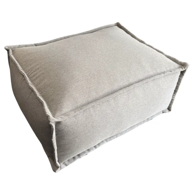 Pouf Méridienne Pour Canapé Modulable - Effet Lin - 80x60x38 Cm