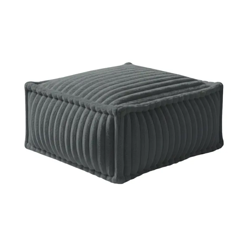 Pouf Méridienne Pour Canapé Modulable - Fourrure Côtelée - 80x60x38 Cm