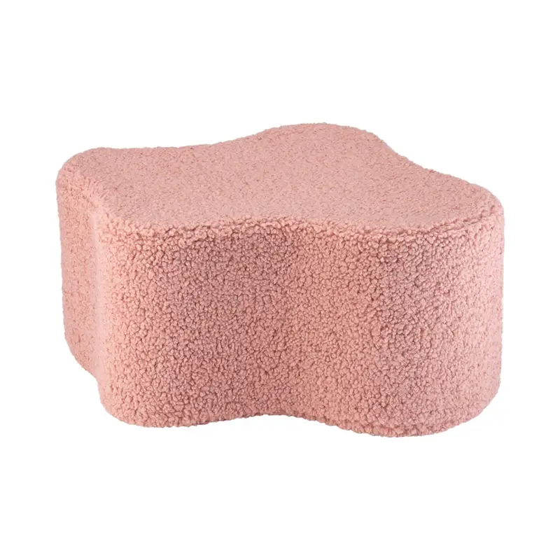 Pouf Nuage Molletonné - Rose Goyave