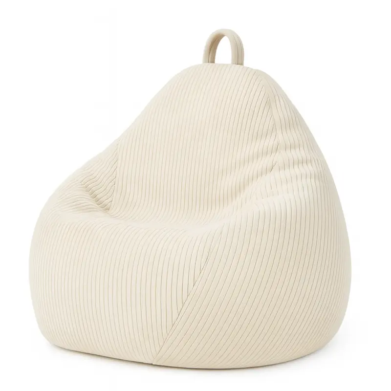 Pouf Poire Velours Côtelé Déhoussable - 105x85 Cm