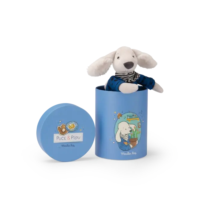 Poupée chien Pilou en boite- MOULIN ROTY