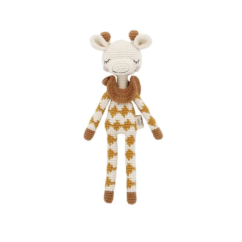 Poupée girafe damier