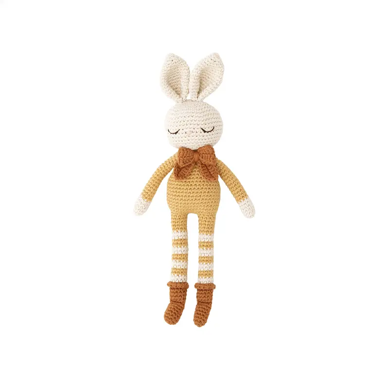 Poupée lapin noeud crochet