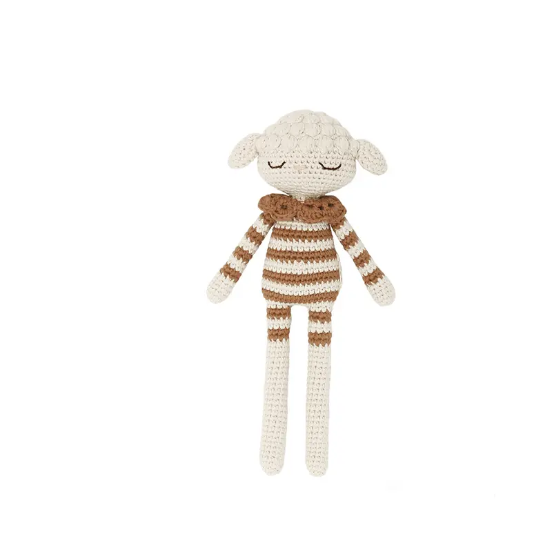 Poupée mouton caramel crochet
