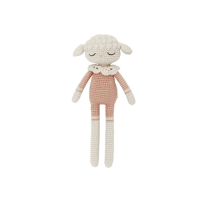 Poupée mouton rose crochet