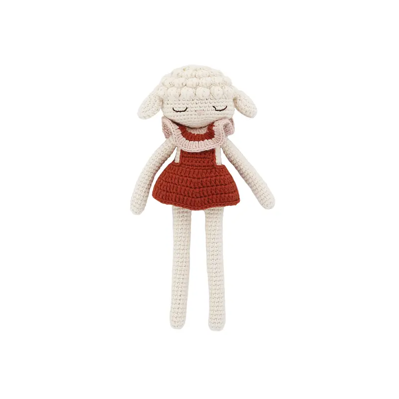 Poupée mouton rouge crochet