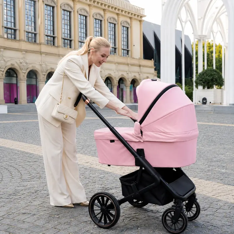 Poussette Bébé 2 en 1 – Nacelle & Assise Réversible, Sans Siège