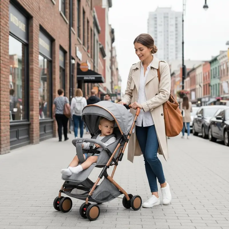Poussette Légère pour Vacances – Compacte et Pratique à Emporter