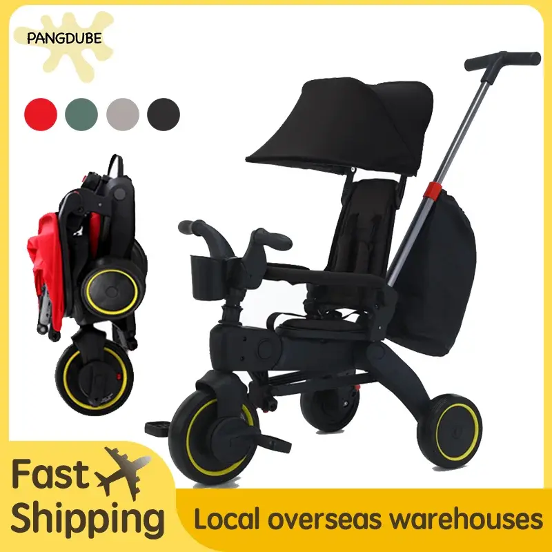 Poussette PANGDUBE pliable 6,8 kg légère tricycle bébé 1-6 ans