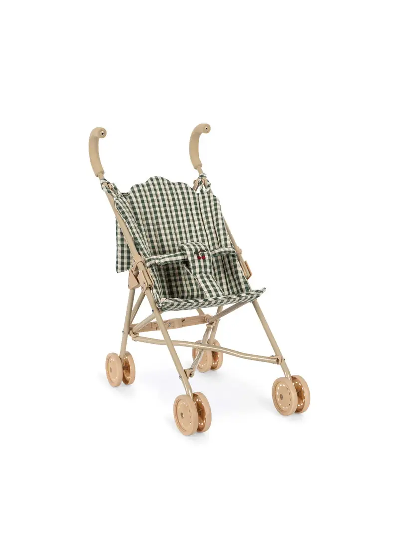 Poussette pour poupée cheeky- smoke pine check - Konges Sløjd
