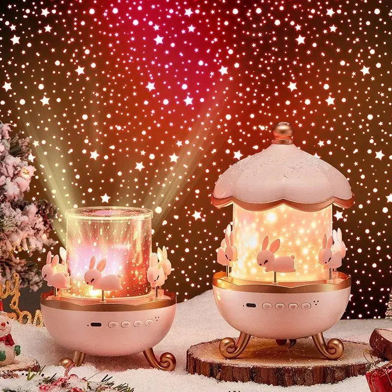 Projecteur étoiles rotatif Mybooni — Veilleuse Bluetooth cadeau enfant