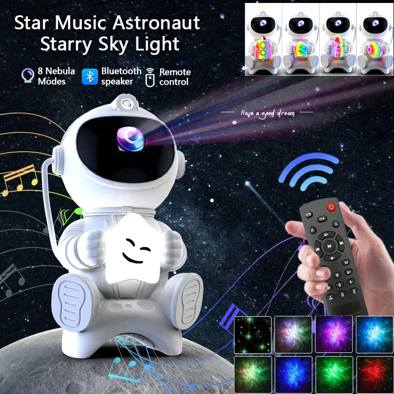 Projecteur Galaxie Astronaute Mybooni | Enceinte Bluetooth & Veilleuse Chambre