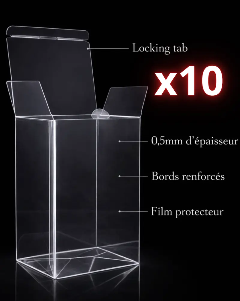 Protection Funko Pop 4" – Boîte de Protection Transparente Renforcée 0,5 mm X10