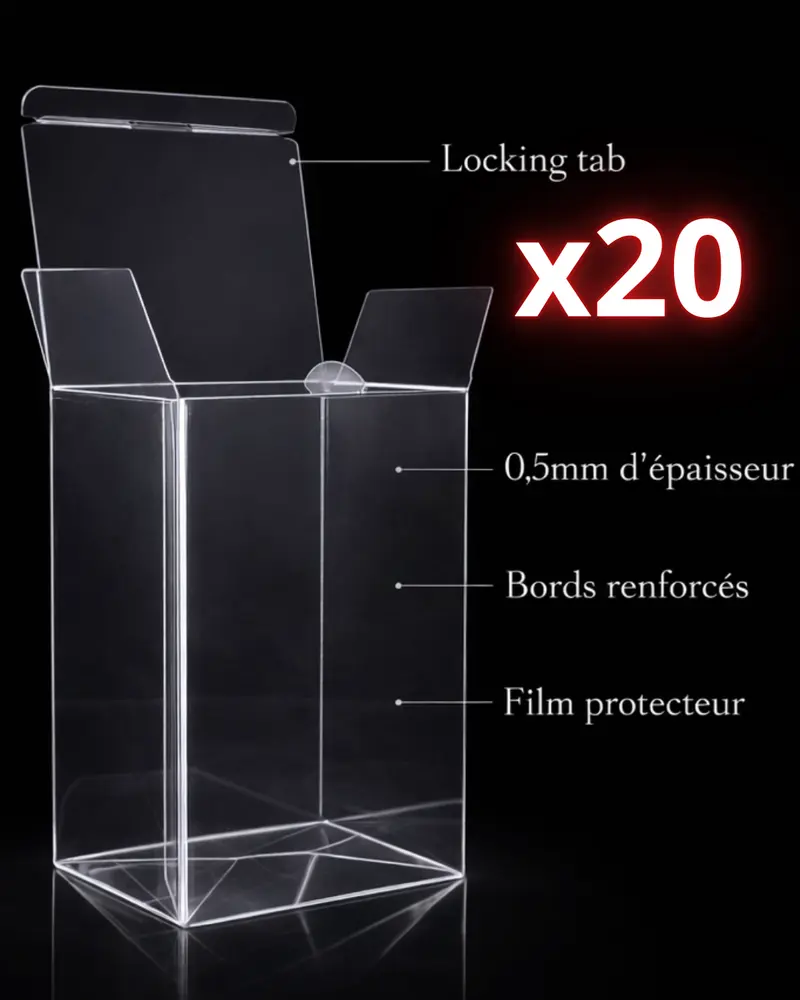 Protection Funko Pop 4" – Boîte de Protection Transparente Renforcée 0,5 mm X20