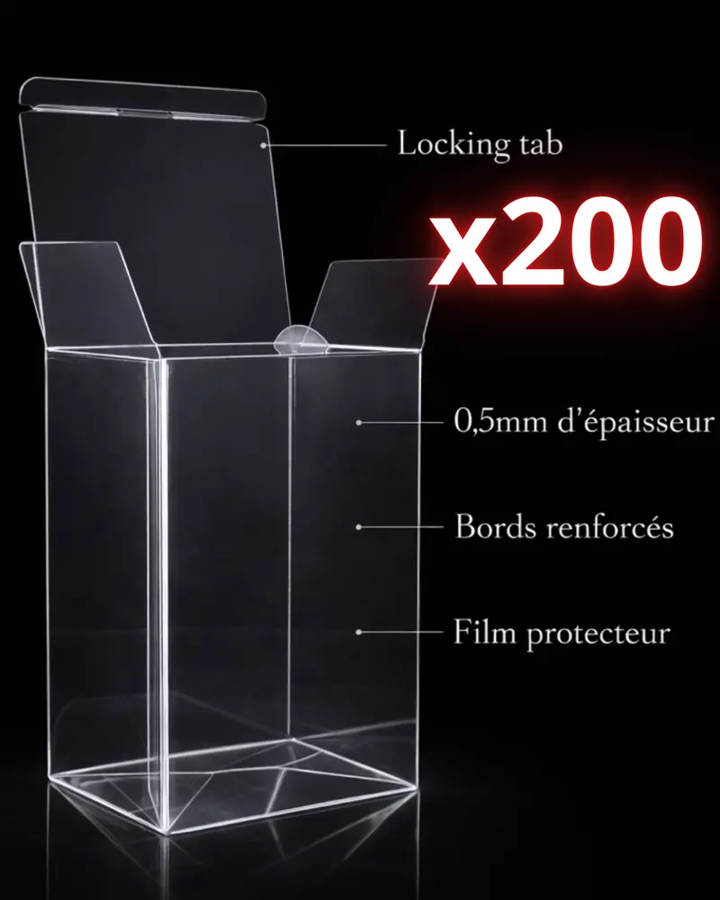 Protection Funko Pop 4" – Boîte de Protection Transparente Renforcée 0,5 mm X200