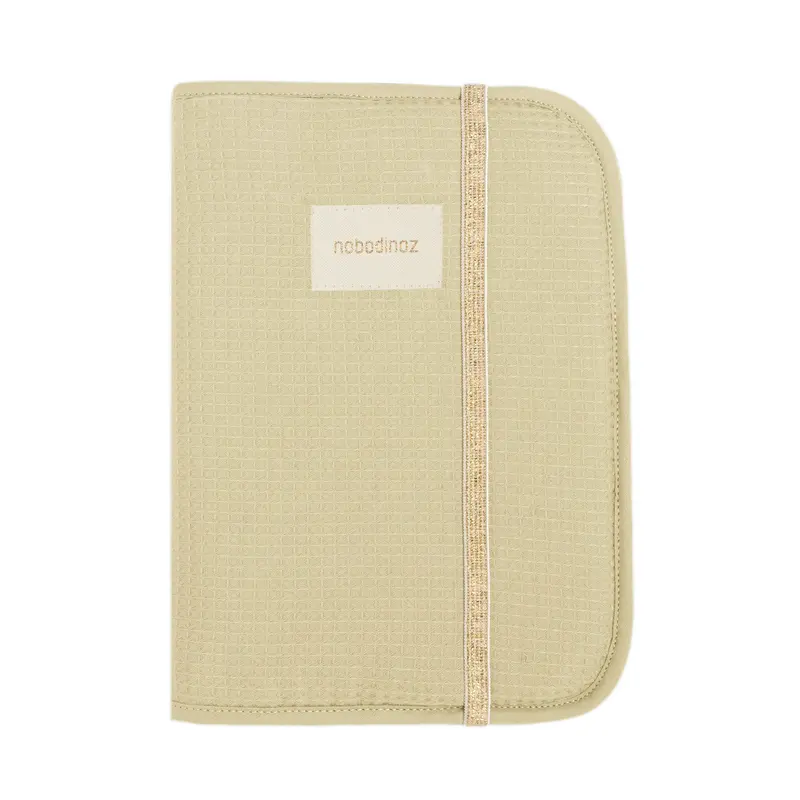 Protège carnet de santé nid d'abeille Poema - Green Tea