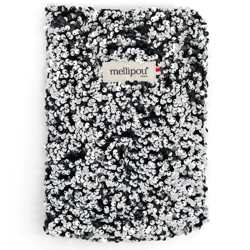 Protège carnet de santé sequins argentés - Jacky