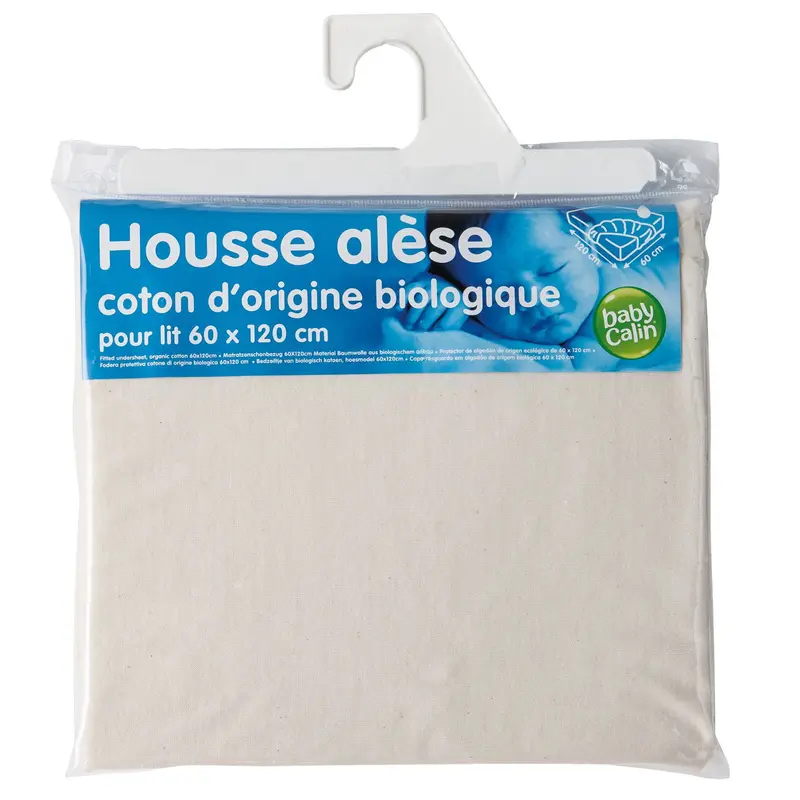 Protège matelas bébé 60x120 cm Bio - Alèse pour bébé naturelle et saine