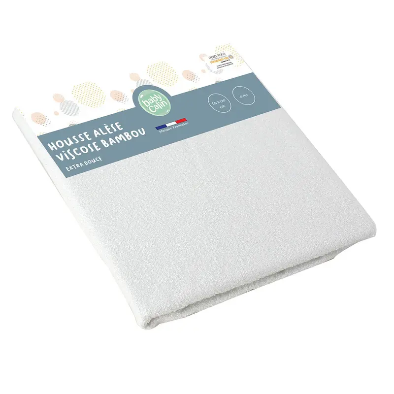Protège matelas bébé 60x120 cm Viscose de Bambou - Alèse pour bébé douce et respirante