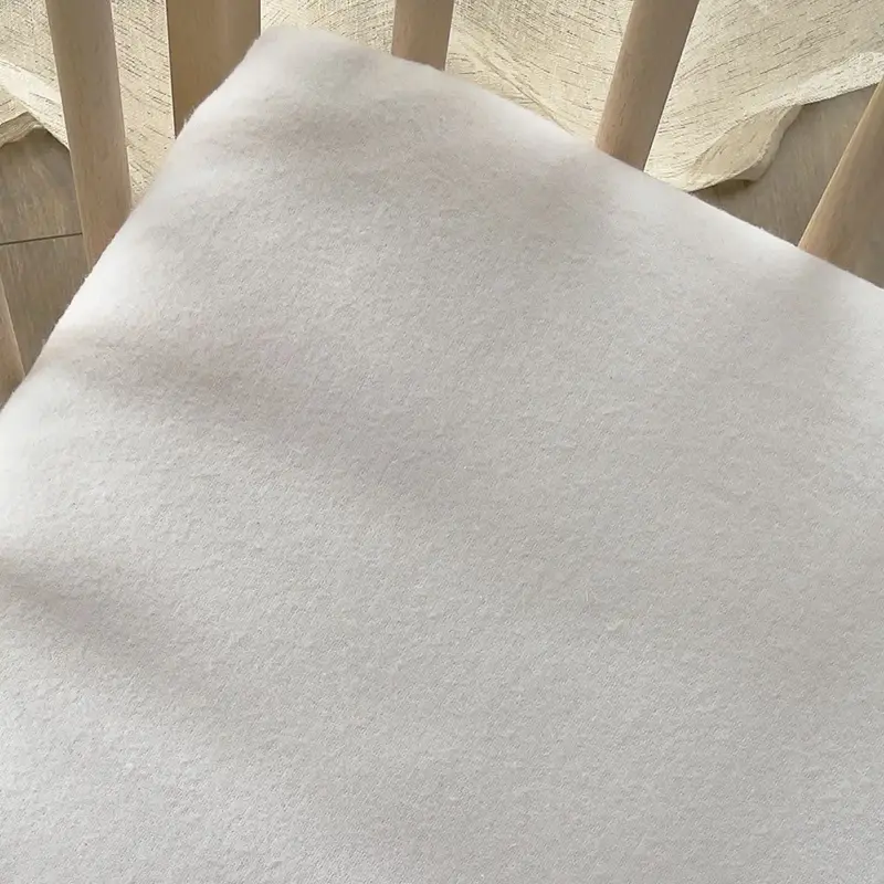 Protège-matelas en flanelle de coton bio - sans plastique Kadolis - Lit bébé