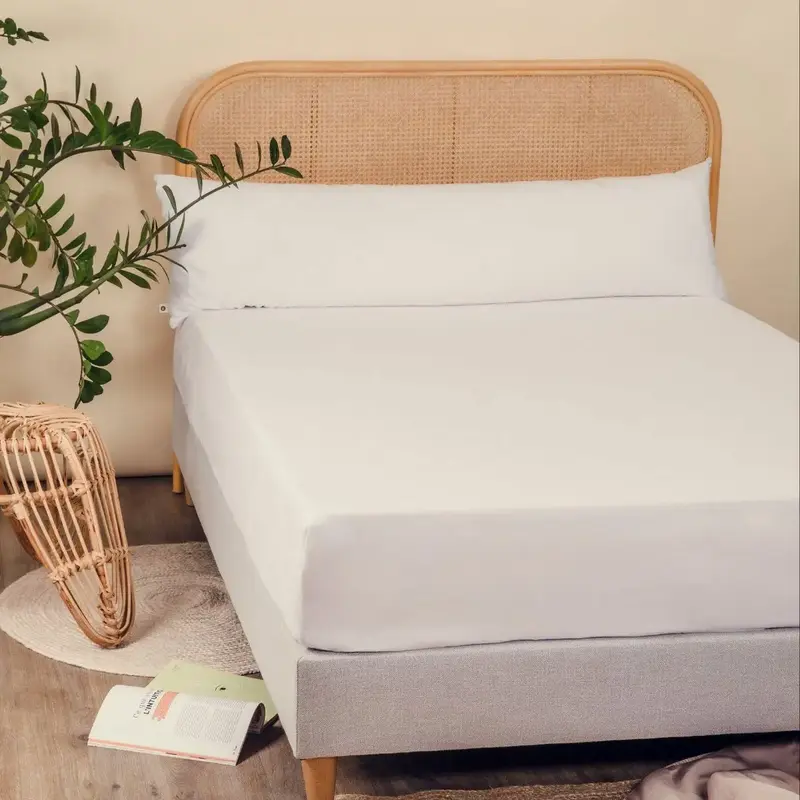Protège-matelas en flanelle de coton bio - sans plastique Kadolis - Lit enfant