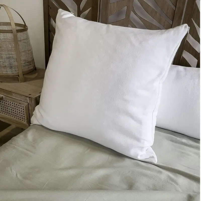 Protège-oreiller en flanelle de coton bio Kadolis 60x60cm