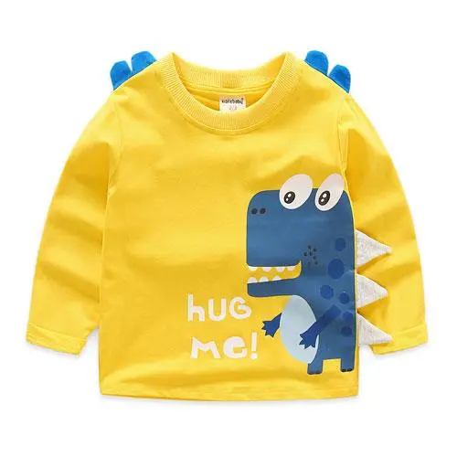 Pull Dinosaure <br> Fille Jaune