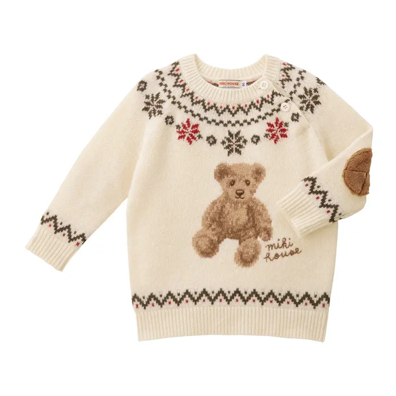 PULL EN LAINE CRÈME OURSON
