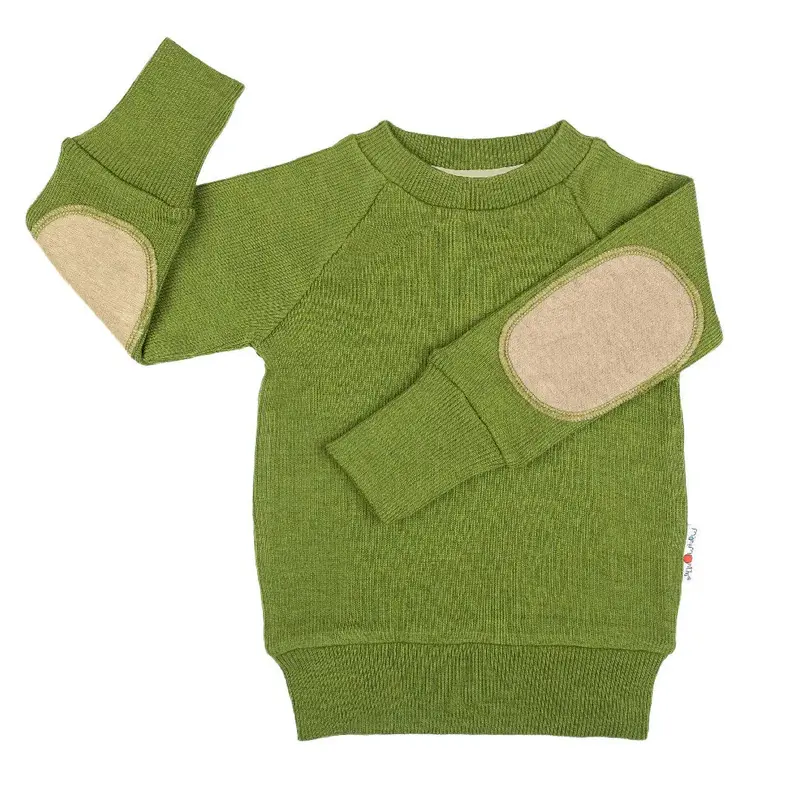Pull en laine mérinos avec patch Elbow Manymonths
