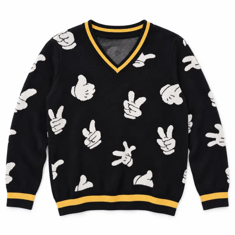Pull noir à motifs mains Mickey Mouse – Disney Glamour – Disneyland Paris