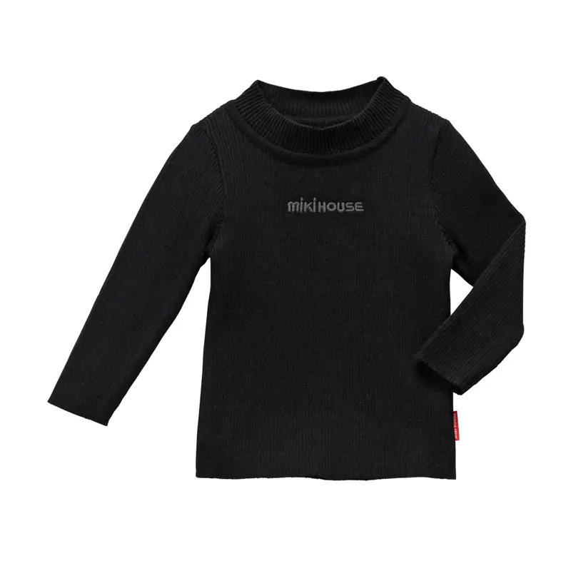 PULL  NOIR  COL MONTANTE