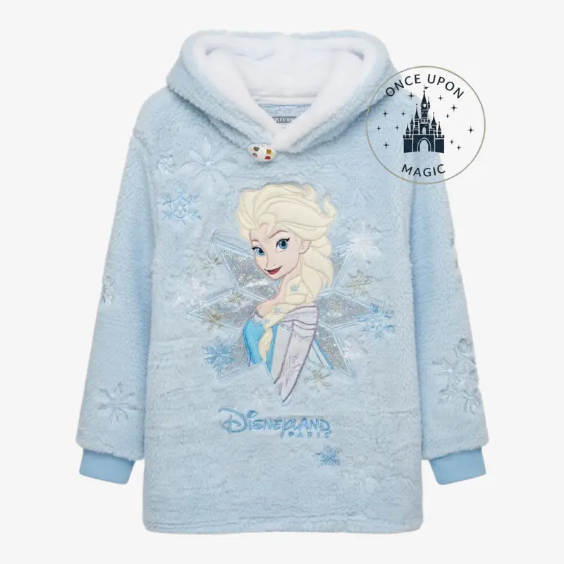 Pull Sherpa Capuche Enfant Elsa – La Reine des Neiges – Disneyland Paris