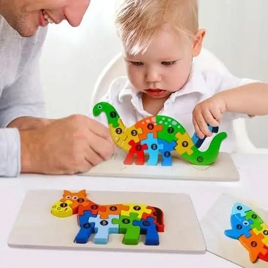 Puzzle Bébé en Bois – Jeu Calme et Concentration