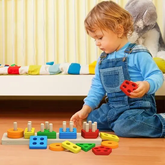 Puzzle bois artisanal bébé | Montessori 1 an