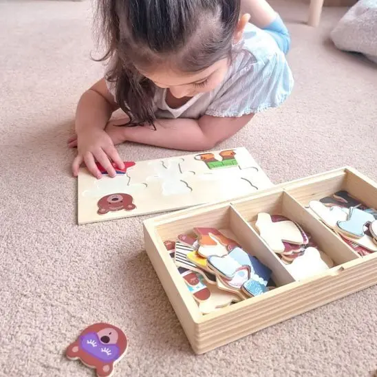 Puzzle bois bébé durable – Montessori écologique