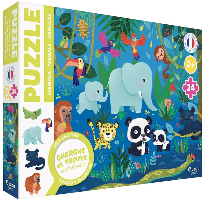 Puzzle Cherche et Trouve des tout-petits – Les animaux – 24 pièces