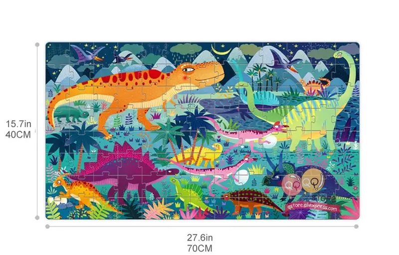 Puzzle Dinosaure <br> 100 pièces