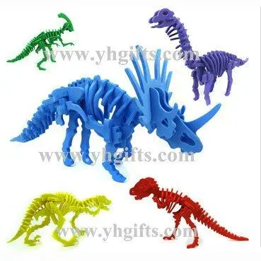 Puzzle Dinosaure <br> Mousse - 5 pièces par lot