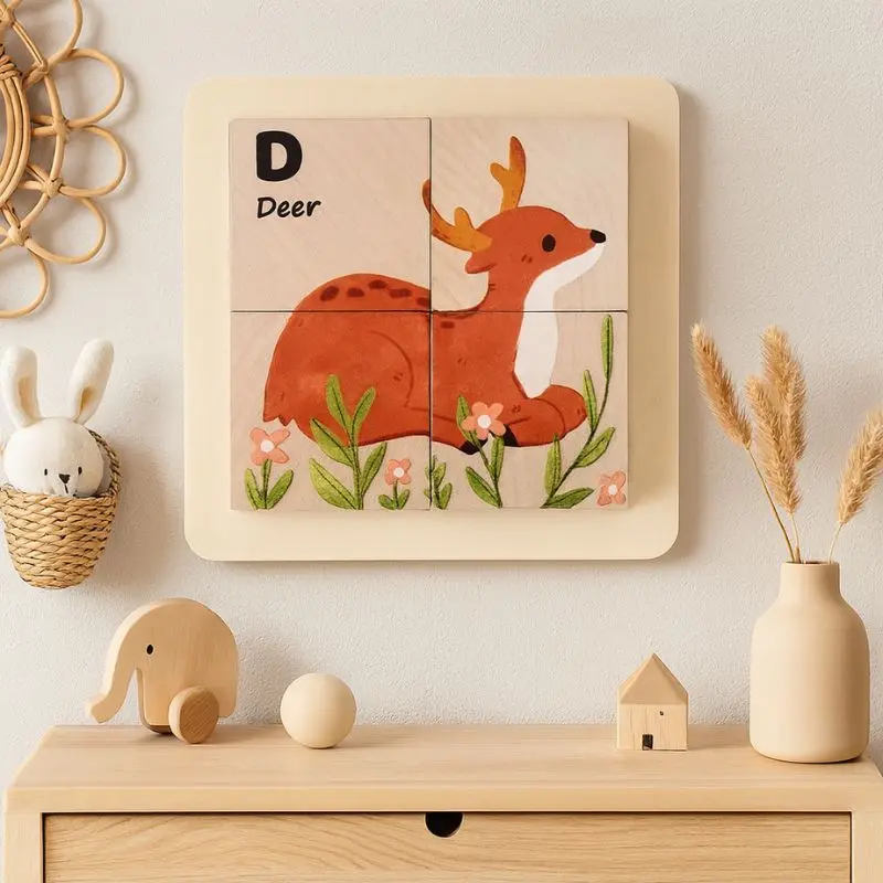 Puzzle en bois animaux