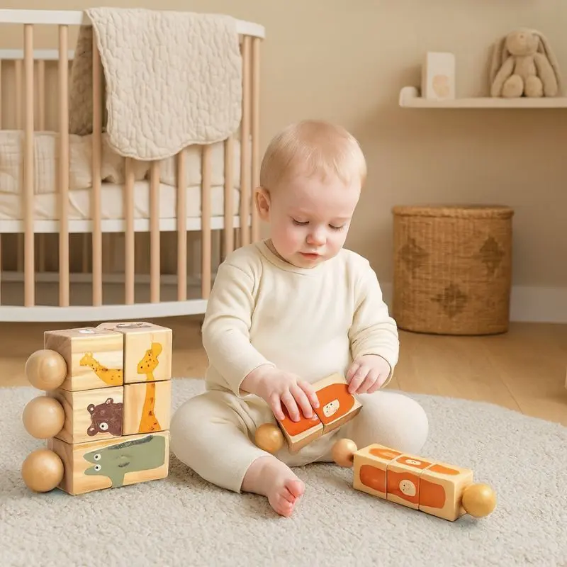 Puzzle en bois animaux - Montessori