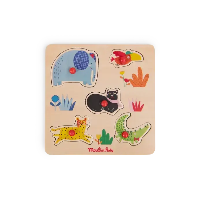 Puzzle encastrable 5 animaux Les Toupitis - MOULIN ROTY
