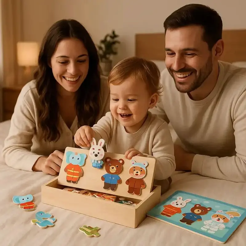 Puzzle Enfant dès 2 Ans en Bois Durable – Éveil et Complicité