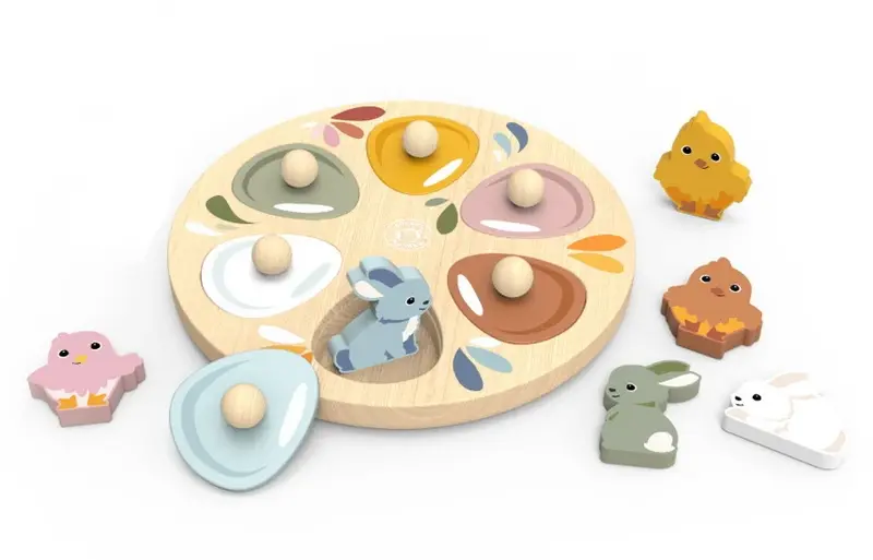 Puzzle oeuf poussins lapins 1 an