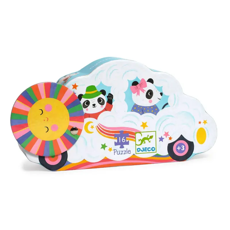 Puzzle silhouette Voiture nuage 16 pcs - DJECO