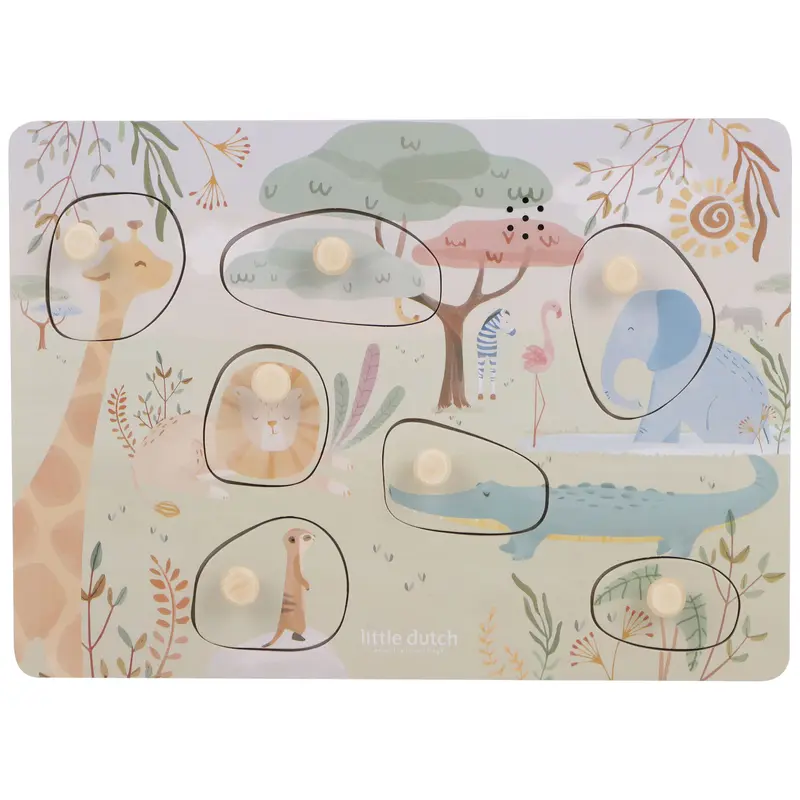 Puzzle sonore en bois - Safari Friends - Little Dutch