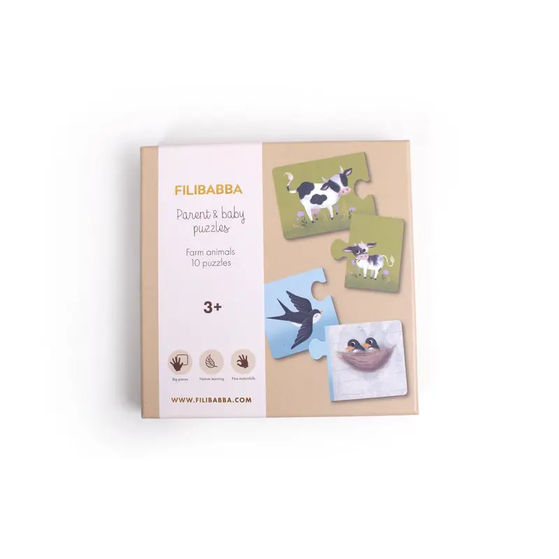 Puzzles mamans et ses bébés - Animaux de la ferme - Filibabba