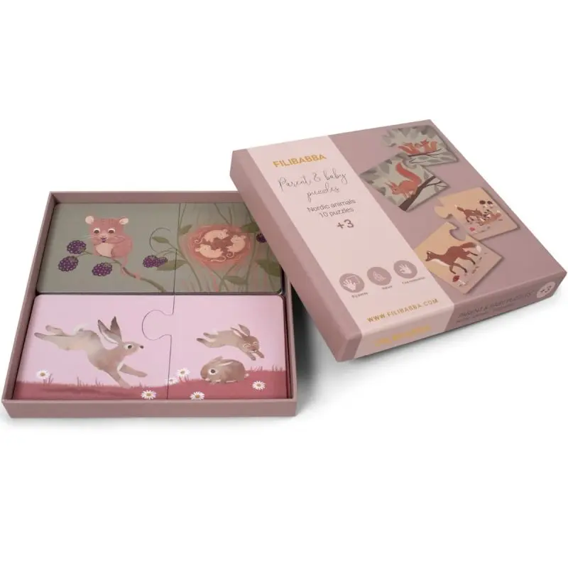 Puzzles mamans et ses bébés - Animaux nordiques - Filibabba