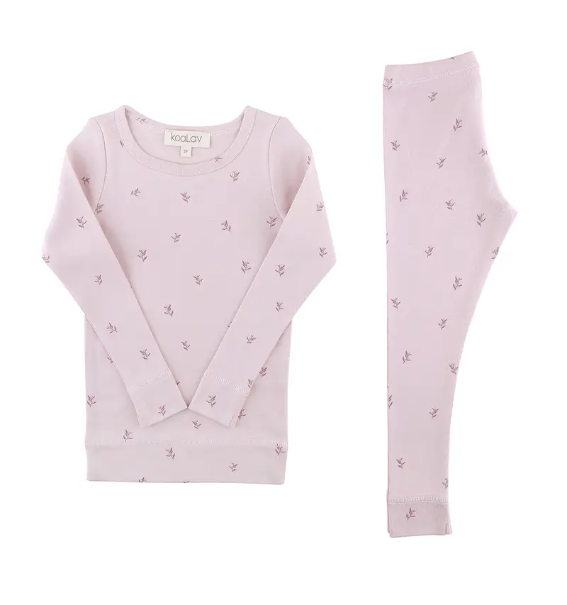Pyjama 2 pièces jeune pousse rose clair