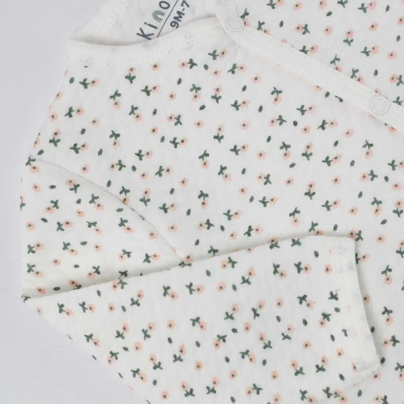Pyjama bébé matelassé Petites Fleurs – 3 mois et 6 mois